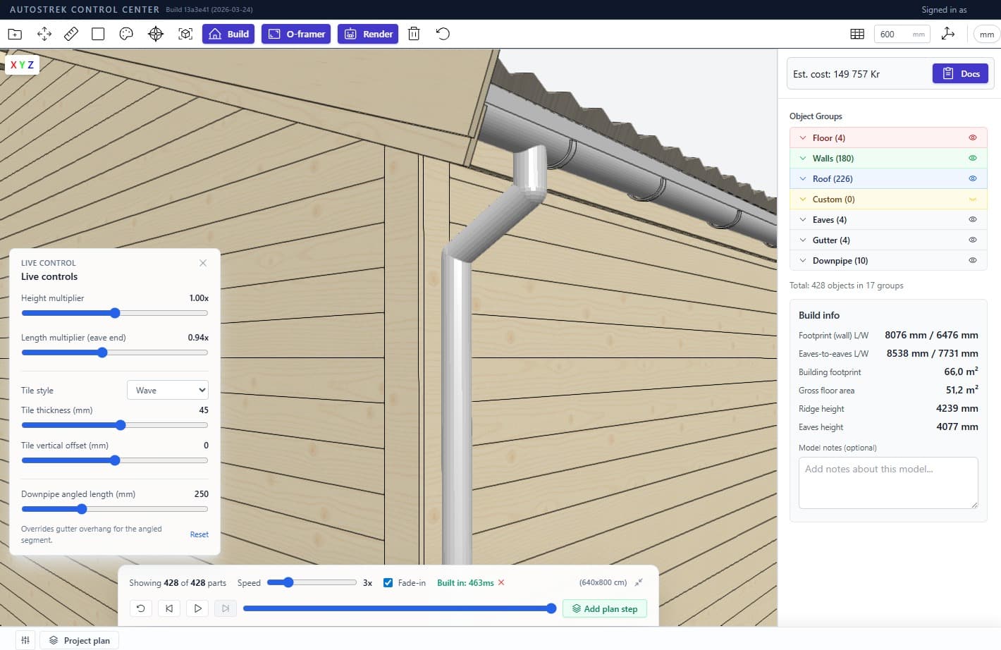 Autostrek CAD workspace screenshot
