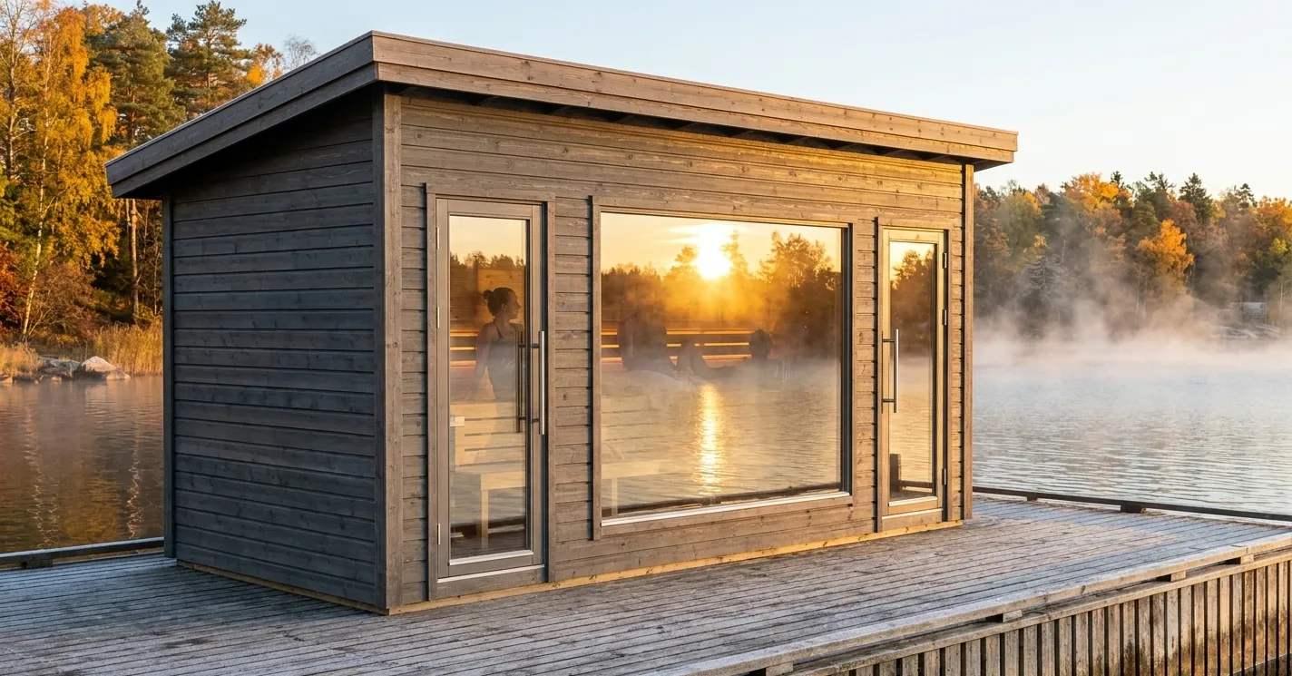 Small garden sauna designed with Autostrek