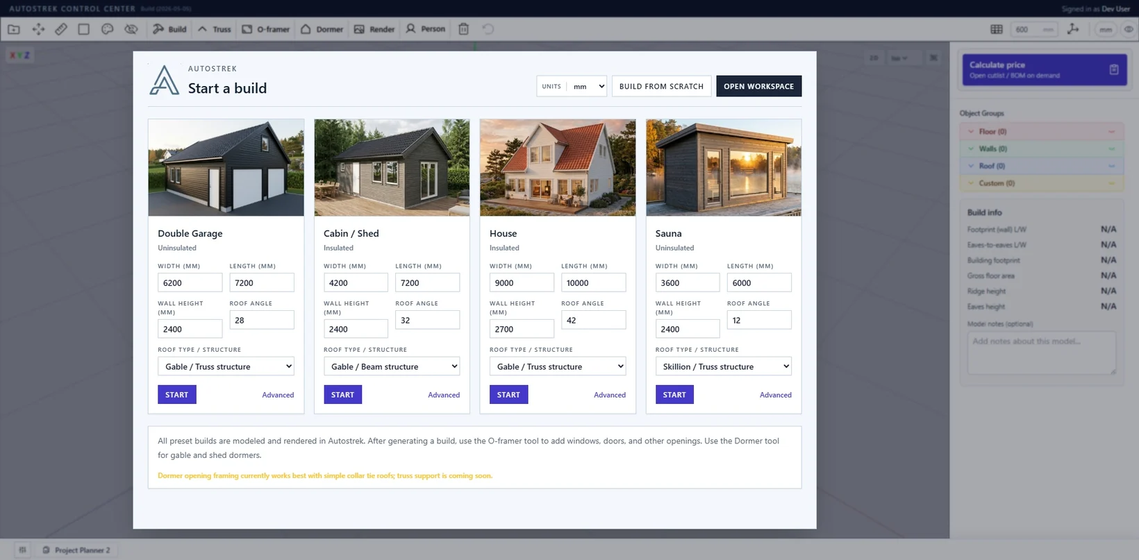 Build Generator interface in Autostrek