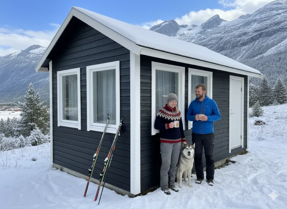 Rendered small cabin created in Autostrek